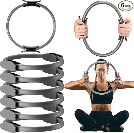 Syhood Pilates Ring 11. 81 Inch Pilates Circle Yoga Ring Magic Lightweight Flexible Workout Equipment for Fitness Physical Therapy Resistance Exercise Arms Legs