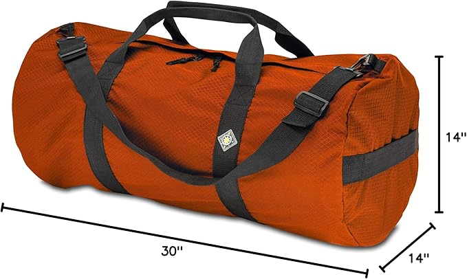 Diamond Ripstop Duffle Bags, Ultra Tough & Tear Resistant, Reinforced Stitching, Weatherproof, Packable Foldable Duffle Bag for Traveling