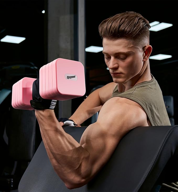 15LB 20LB 40LB 50LB Adjustable Dumbbell Set Free Weights Dumbbells Set for Women Men Hand Weights Sets Adjust Dumbbell Weight Sets for Home Gym Exercise Workout Strength Training Equipments