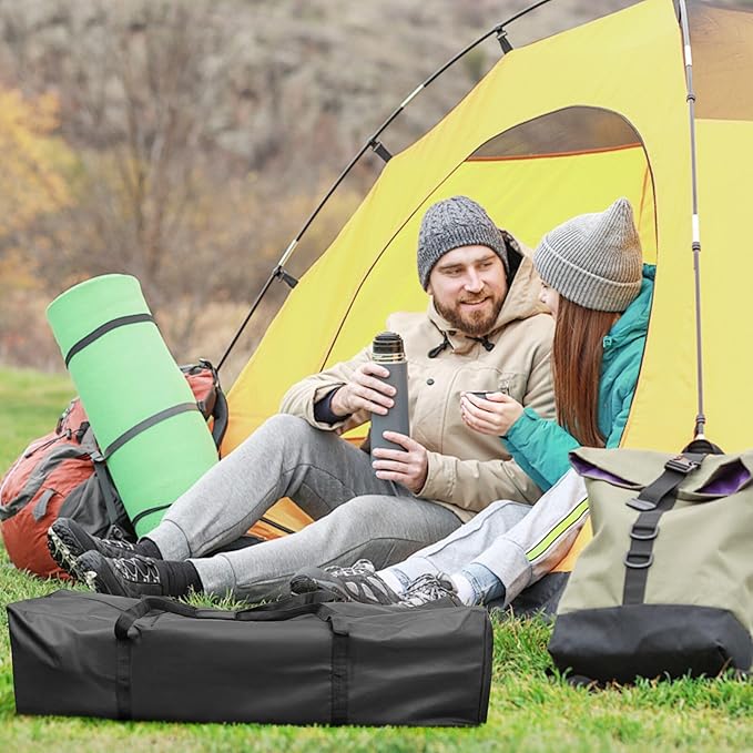 INFANZIA 50inch Sports Duffel Travel Bag, 145L Extra Large Duffel Luggage Bag with Upgrade Zipper, Water Resistant & Foldable Equipment Storage Bag for Camping Tent Tripod Fishing