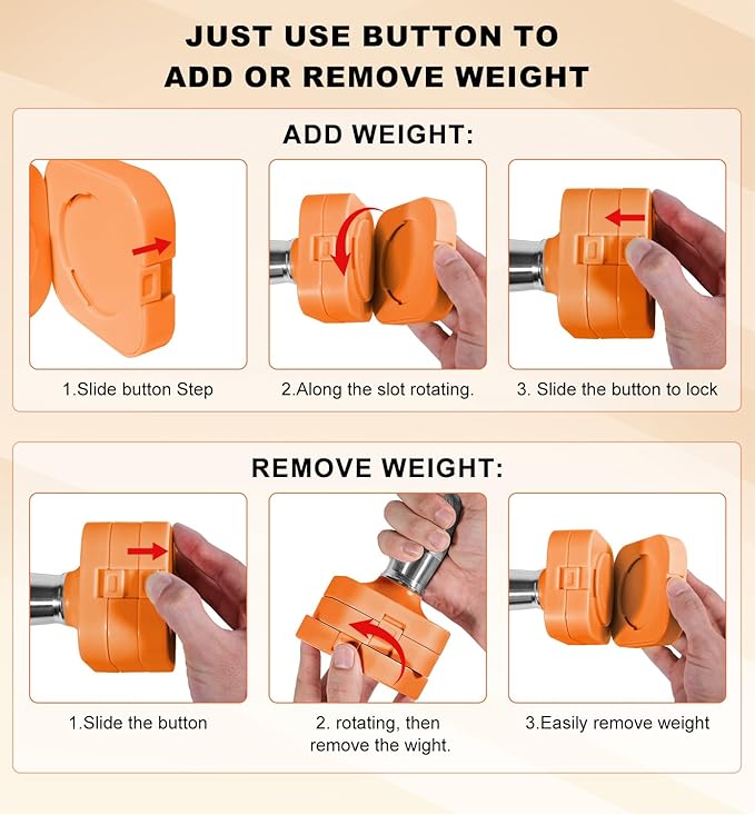 15LB 20LB 40LB 50LB Adjustable Dumbbell Set Free Weights Dumbbells Set for Women Men Hand Weights Sets Adjust Dumbbell Weight Sets for Home Gym Exercise Workout Strength Training Equipments