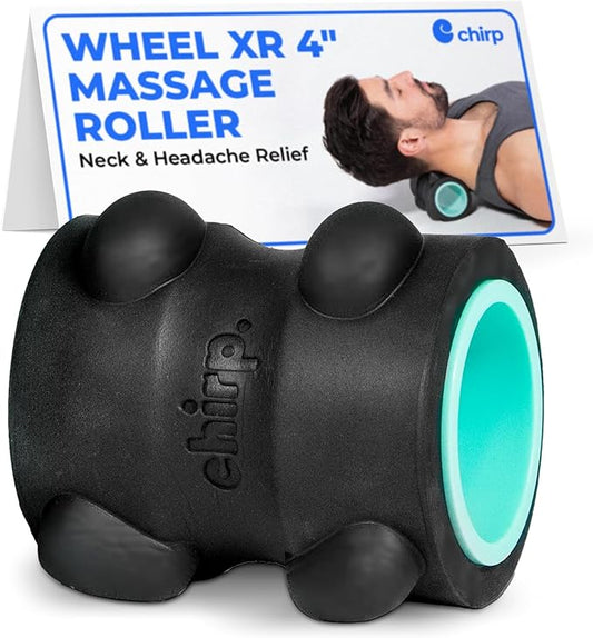 Chirp Wheel XR Massage Roller for Neck & Headache Relief – Rejuvenate Body, Spinal Care & Tension Through Thumb Pressure Release | High-Density Foam for Physical Therapy, 500lbs Capacity, 4" Mint