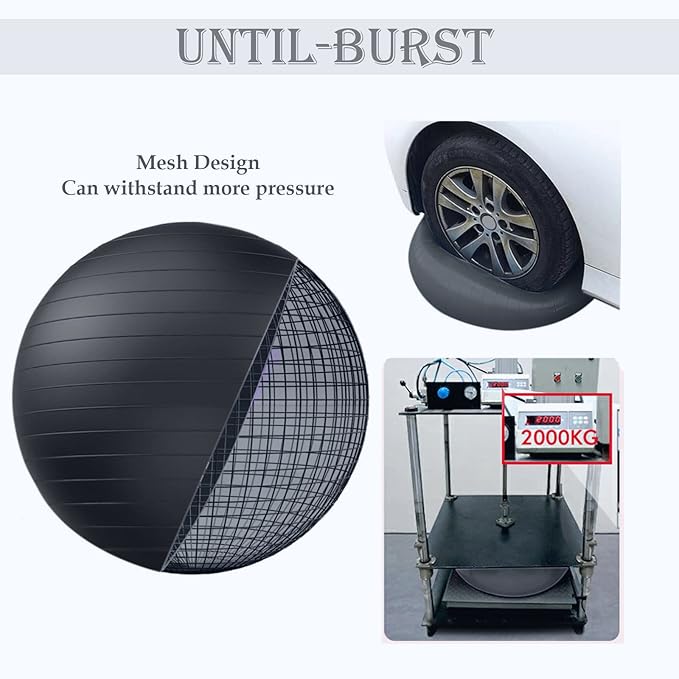 Soft Exercise Ball, Anti-Burst Yoga Ball Chair Supports 2200lbs, Stability Swiss Ball w/Pump for Pregnancy Birthing, Excersize, Workout, Fitness, Balance, Gym, Physio, Abs (Office & Home & School)