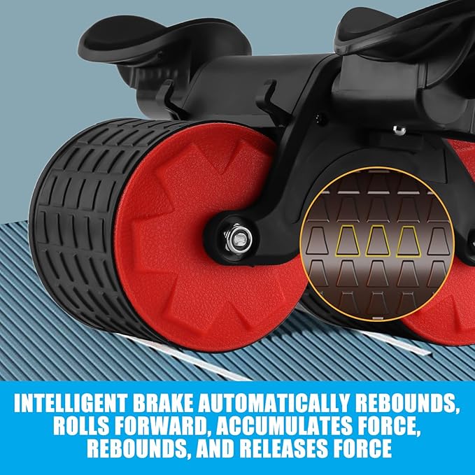 Uota Elbow Support Automatic Rebound Abdominal Wheel，Ab Roller for Abdominal Exercise Machine，Abs Workout Equipment，Dolly Core Strengthening Trainer Fitness Belly Training