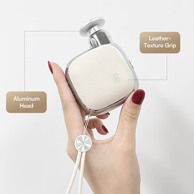 INIA PocketForce Mini Massage Gun - 75% Smaller, High-Power Percussion for Full Body Relief, Portable Deep Tissue Massager Gun with Leather Case & 3 Heads for Travel & Office Use, Gifts for Men Women