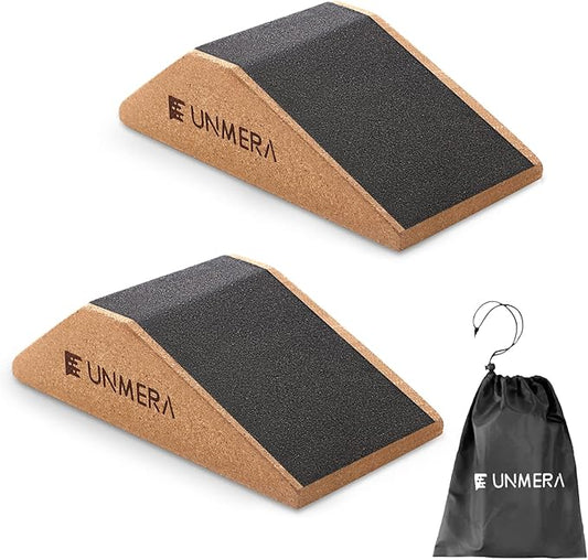 UNMERA Squat Wedge Block 2PCS Non Slip Professional Ramp, Platform for Heel Elevated Squats and Calf Raises