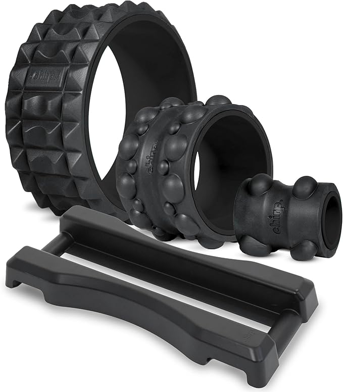 Chirp Wheel Base XR 3P 10” Acupressure & Stability: Achieve Deep Massages with Knot-Kneading Thumb, Neck & Headache Tension Relief - Black