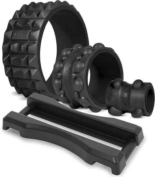 Chirp Wheel Base XR 3P 10” Acupressure & Stability: Achieve Deep Massages with Knot-Kneading Thumb, Neck & Headache Tension Relief - Black