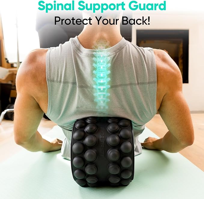 FitBeast Back Roller, Back Wheel Foam Roller - Targeted Muscle Roller for Deep Tissue Massage, Back Stretcher