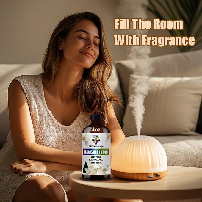 Jasmine Essential Oil (8 oz / 240 ml) – Jasmine Oils for diffusers, humidifiers, Home Baths, Cleaning Products, Yoga, DIY Soaps and DIY Scented Candles