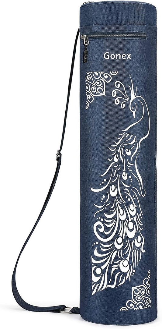 Gonex Yoga Mat Bag, Yoga Mat Carrier Full-Zip Exercise Yoga Mat Carry Bag for Women Men with 2 Multi-Functional Storage Cargo Pockets Extra Wide Adjustable Shoulder Strap