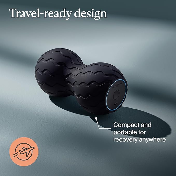 TheraGun Therabody WaveDuo - Ergonomically Contoured Foam Roller - Bluetooth Enabled Muscle Roller for Your Back, Neck & Spine with 5 Customizable Vibration Frequencies in Therabody App