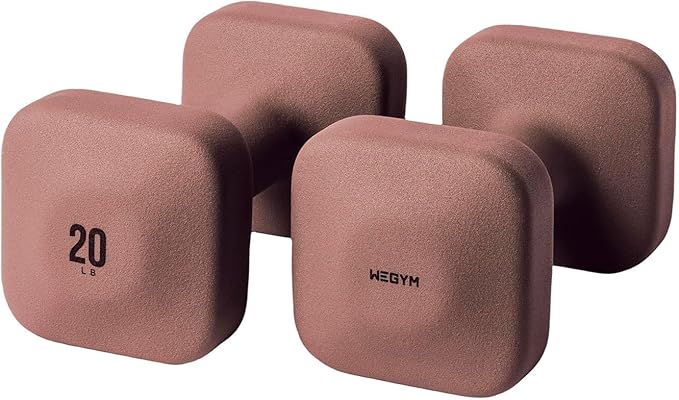 WeGym SafeGrip Dumbbells, Anti-Slip, Anti-Roll, Thick Handles, Free Weights, Square Dumbbells for Secure Workouts at Home, Weightlifting, and Personal Training