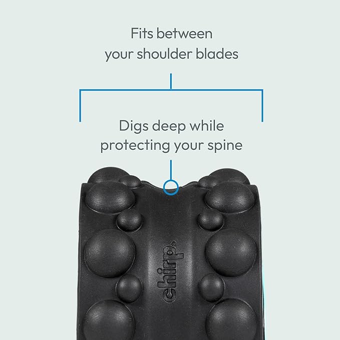 Chirp Wheel Base XR 3P 10” Acupressure & Stability: Achieve Deep Massages with Knot-Kneading Thumb, Neck & Headache Tension Relief - Black