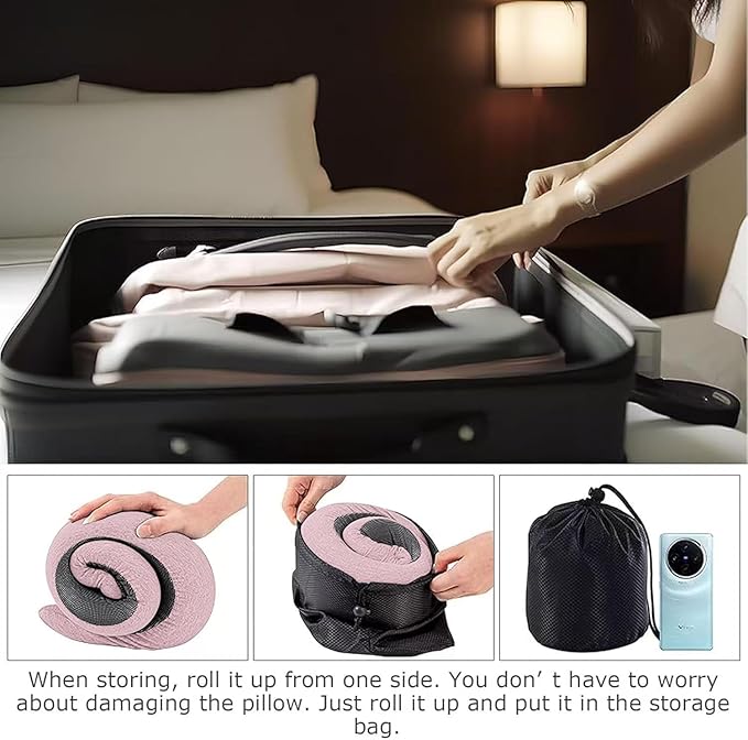 WEERSHUN Travel Pillows for Airplanes,2024 New Travel Pillow,Travel Neck Pillow Airplane Memory Foam Travel Pillow Neck Pillow for Traveling Suitable for Airplanes,Offices and Cars