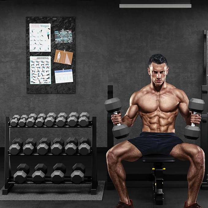 Premium Rubber Coated Hex Dumbbell Weight Set,Multiple Sizes Exercise & Fitness Dumbbells,Multiple Packages,210LB/350LB/450LB/550LB for Muscle Toning, Strength Building & Full Body Workout