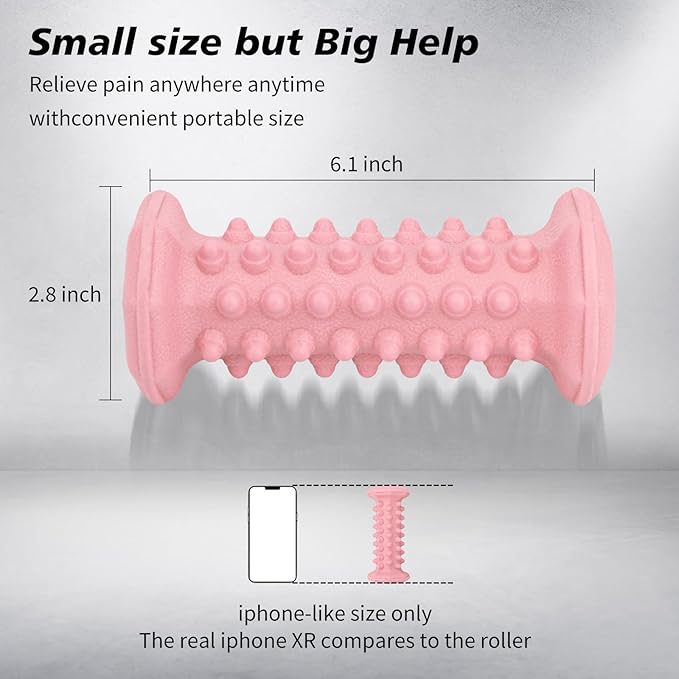 Plantar Fasciitis Relief,Foot Roller,Foot Massager Roller for Deep Tissue Muscle Massage,Portable Reflexology Tool-Pink