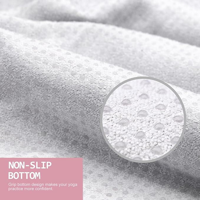 Hot Yoga Towel, Non Slip Yoga Mat Towel Sweat Absorbent Printed Yoga Towel with Grip Dots for Hot Yoga, Pilates and Workout 72"x 24", Sunset