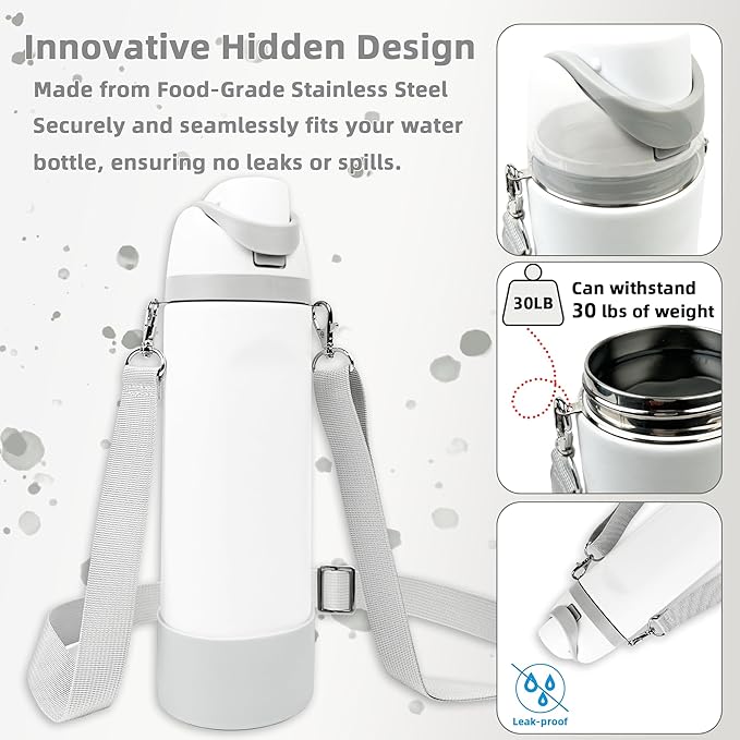 Silicone Boot Set for Owala Water Bottle 24 oz, 32 oz, 40 oz - Includes Non-Slip Sleeve, Shoulder Strap & Handle Strap, Perfect Owala Accessories, Fits Owala Tumbler, Owala FreeSip, Candy Coated