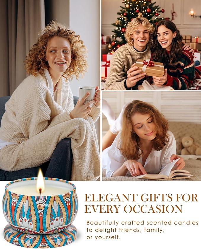 Christmas Candle Gift Set for Women, 20 Pack Long Lasting Scented Soy Candles, Aromatherapy Candles for Home Relaxation, Perfect Holiday & Christmas Gifts with Gift Box