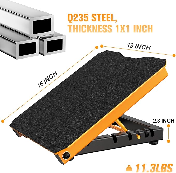 Steel Slant Board Calf Stretcher for Squat 600lbs Weight Capacity Adjustable Incline Balance Board for Relieving Plantar Fasciitis Achilles Tendonitis Muscle Injuries Home Gym or Commercial