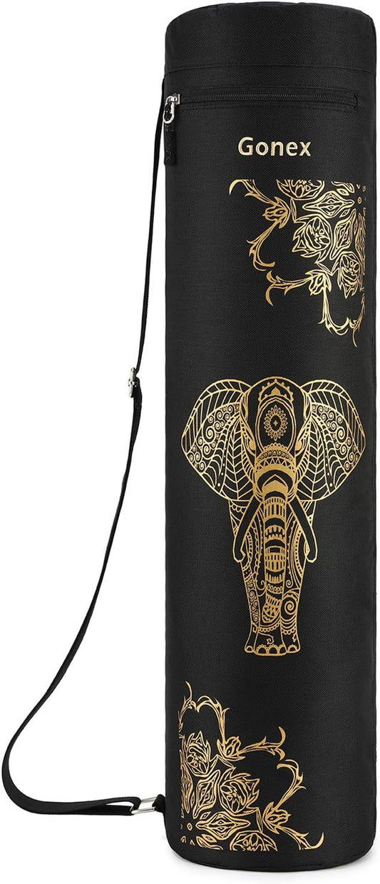 Gonex Yoga Mat Bag, Yoga Mat Carrier Full-Zip Exercise Yoga Mat Carry Bag for Women Men with 2 Multi-Functional Storage Cargo Pockets Extra Wide Adjustable Shoulder Strap
