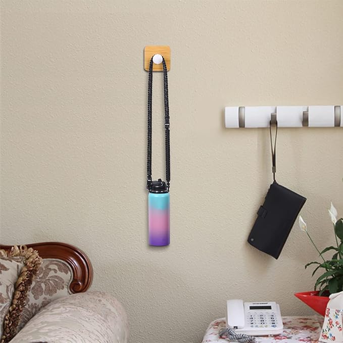 Wongeto Paracord Handle Carrier Holder with Shoulder Strap,Compatible with Hydro Flask Wide Mouth Water Bottles