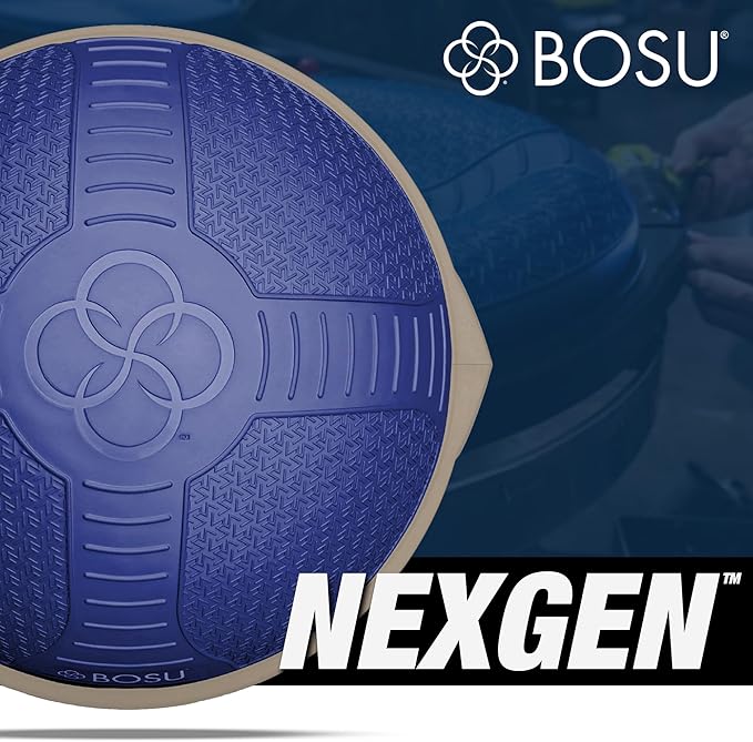 Bosu Half Ball Home Balance Exercise Trainer for Strength and Flexibility Workouts with Built to Last Burst Resistant Material and Hand Pump