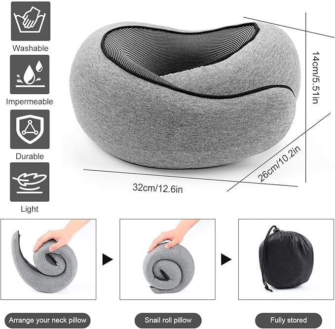 WEERSHUN Travel Pillows for Airplanes,2024 New Travel Pillow,Travel Neck Pillow Airplane Memory Foam Travel Pillow Neck Pillow for Traveling Suitable for Airplanes,Offices and Cars