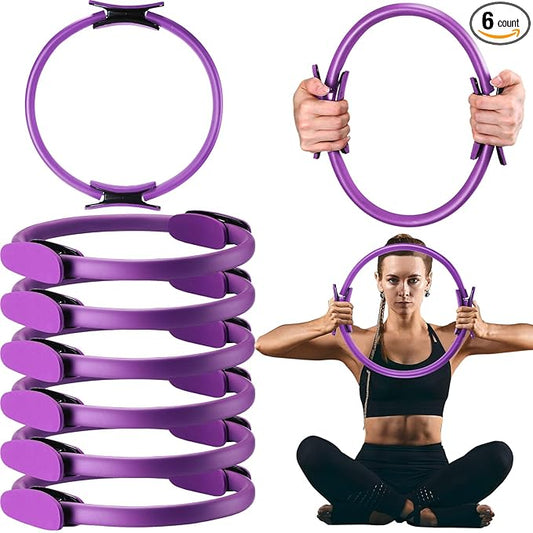 Syhood Pilates Ring 11. 81 Inch Pilates Circle Yoga Ring Magic Lightweight Flexible Workout Equipment for Fitness Physical Therapy Resistance Exercise Arms Legs