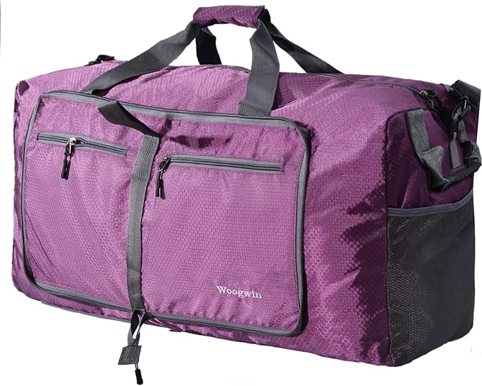 Woogwin Travel Duffel Bag Large Foldable Waterproof Overnight Bag for Beach Swim Bags Pool Sports Gym