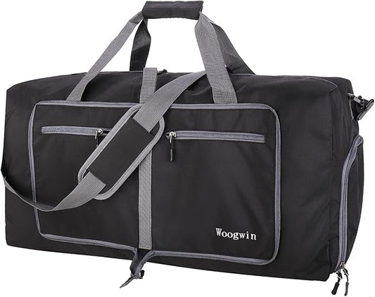 Woogwin Travel Duffel Bag Large Foldable Waterproof Overnight Bag for Beach Swim Bags Pool Sports Gym