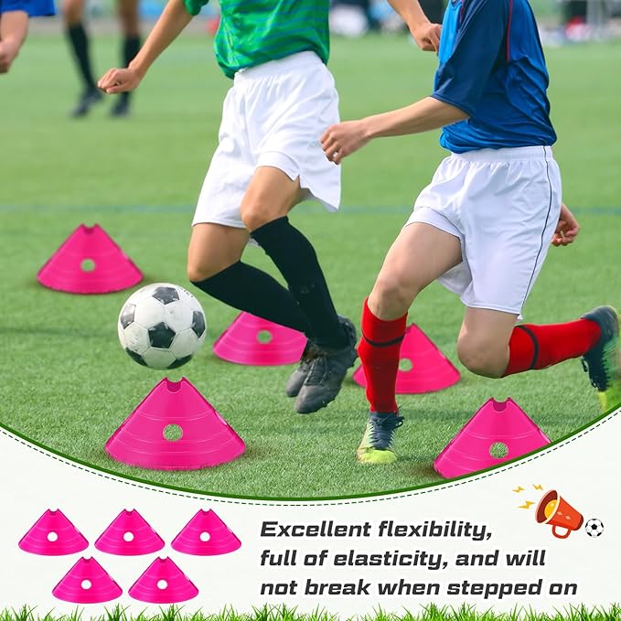 ShinyRelief Jumbo Disc Cones Jumbo Soccer Cones with Mesh Bag Giant Large Agility for Soccer Training Adult Sports