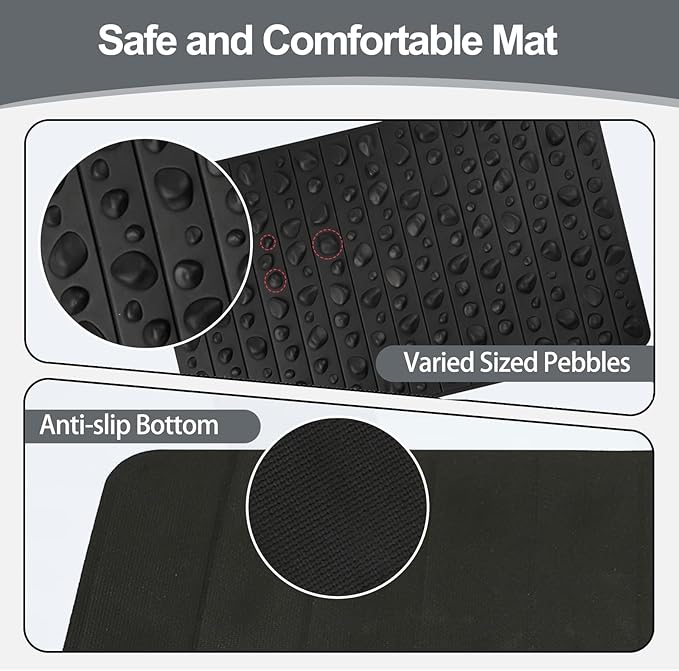 Portable Feet Acupressure Mat, Foldable Foot Massager Mat, Pressure Point Massage Pad, Anti Fatigue Office Standing Desk Stand Up Pad, Relieve Foot Pain(27.6"x16.7")