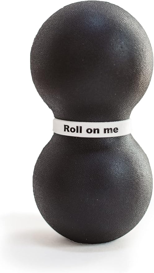 Roller Fitness Infinity Roller, Peanut Foam Roller, Large 8-Inch Double Massage Ball Exercise Roller (Black - Firm)