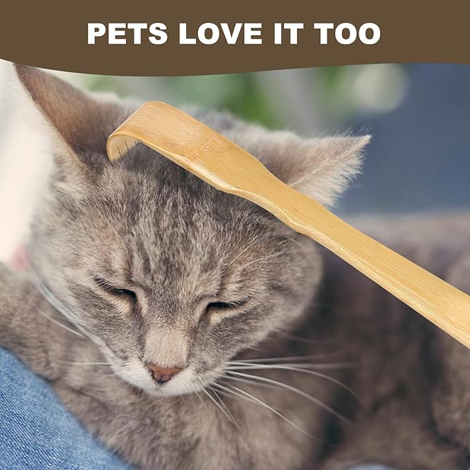 3 Pack Wooden Back Scratcher, 17 Inch Curved Long Handle Bamboo Back Scratchers Ideal Gifts for Adults Men Women, with Beautiful Gift Packaging