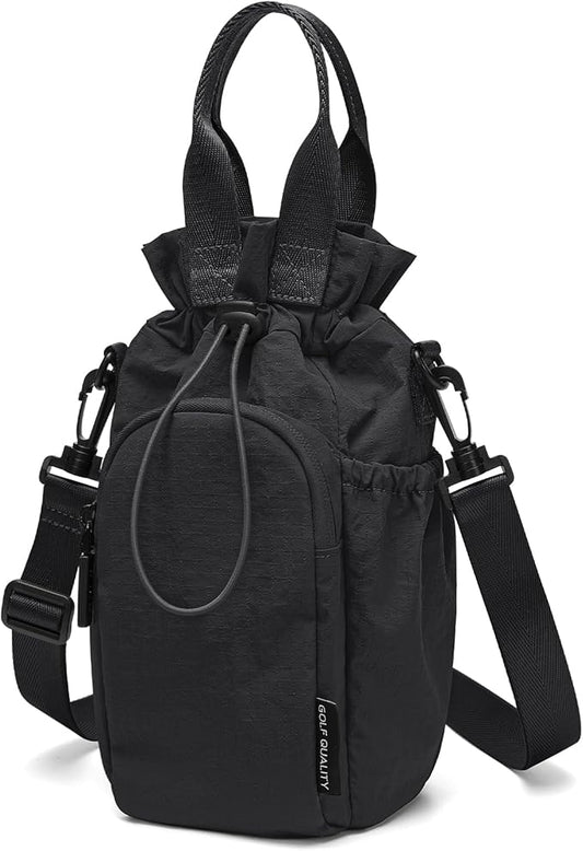 Large Water Bottle Bag for 32/40/42//64oz Water Bottle,Casual Drawstring Crossbody Water Cup Bag