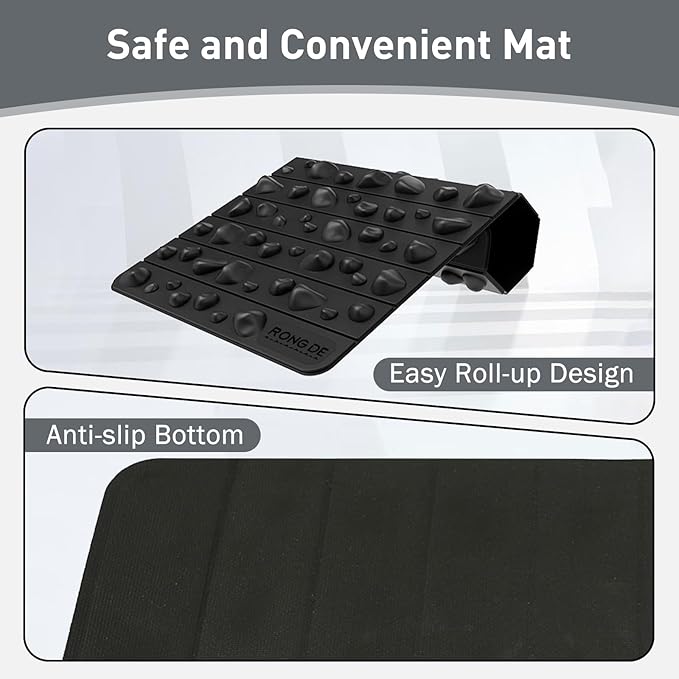 Portable Feet Acupressure Mat, Foldable Foot Massager Mat, Pressure Point Massage Pad, Anti Fatigue Office Standing Desk Pad, Stand Up Pad, Relieve Foot Pain