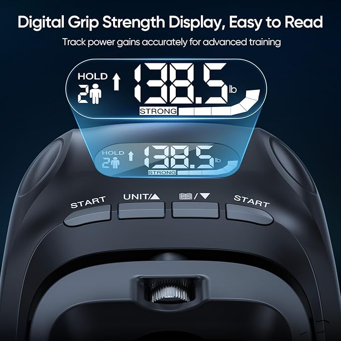 FitBeast Grip Strength Tester Set with Hand Strengthening Tools – Track Progress, Build Strength & Support Hand Recovery (3-in-1 Kit)