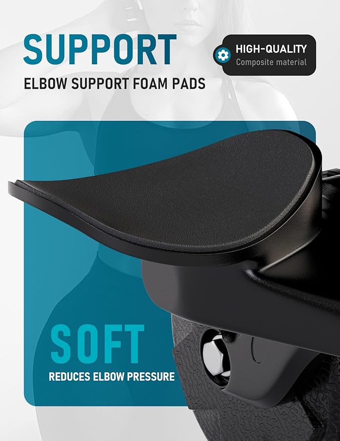 Ab Roller Wheel with Timer & Knee Mat, Home Workout Auto Rebound Abdominal Wheel with Elbow Support - Core Workout Equipment for Strengthening Abs, Home Gym Exercise for Women & Men