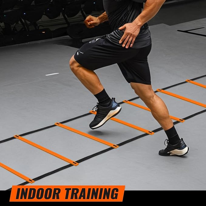 Teenitor Agility Ladder Speed Ladder Training Ladder for Soccer, Speed, Football Fitness Feet Training Carry Bag Agility Training Equipment 13 rungs, 23 feet