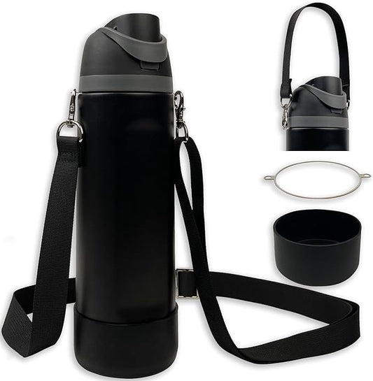 Silicone Boot Set for Owala Water Bottle 24 oz, 32 oz, 40 oz - Includes Non-Slip Sleeve, Shoulder Strap & Handle Strap, Perfect Owala Accessories, Fits Owala Tumbler, Owala FreeSip, Candy Coated