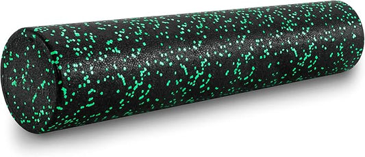ProsourceFit High Density Foam Rollers 12 - inches Long, Firm Full Body Athletic Massage Tool for Back Stretching, Yoga, Pilates, Post Workout Muscle Recuperation, Black/Blue
