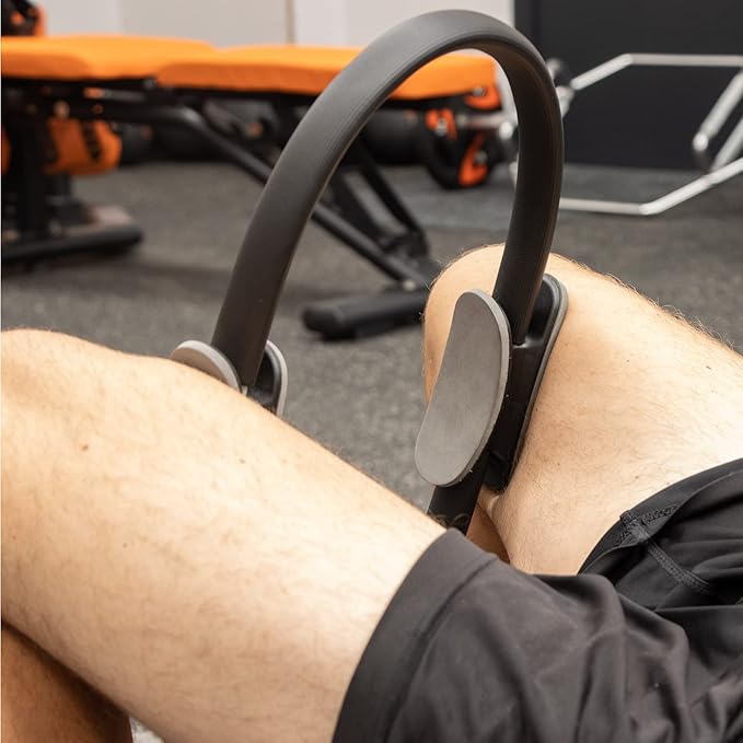 Phoenix Fitness Pilates Ring,Double Handle Exercise Circle Fitness Magic Circle Resistance Ring Dual Grip for Yoga Core Training,15 Inch