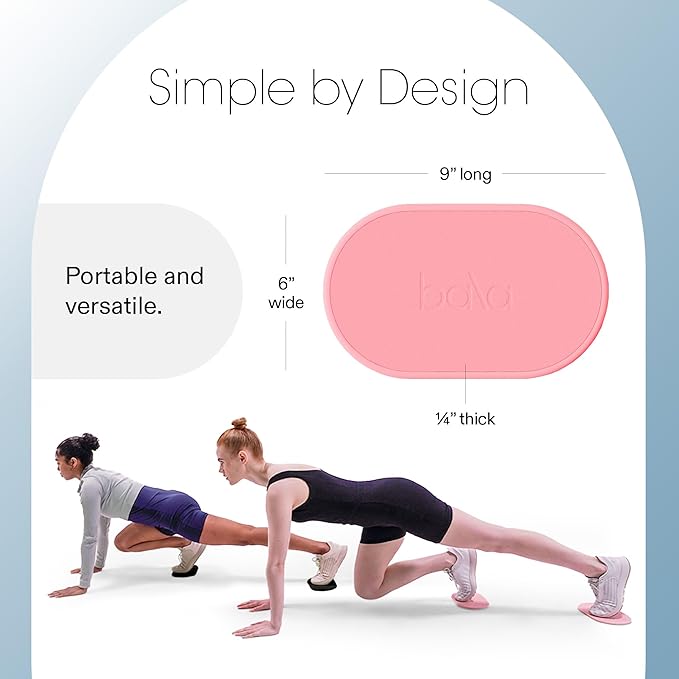 Bala Capsule Sliders for Working Out, Core Workout Sliders - Floor Exercise Sliders & Fitness Gliders for Squats, Lunges, & Push-up Variations - Strength Slides for Yoga, Pilates & Aerobics