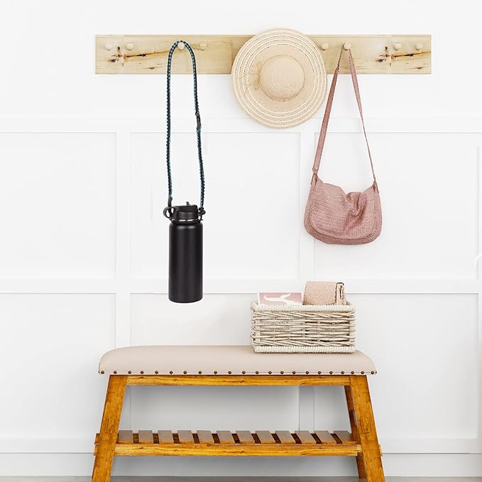 Wongeto Paracord Handle Carrier Holder with Shoulder Strap,Compatible with Hydro Flask Wide Mouth Water Bottles