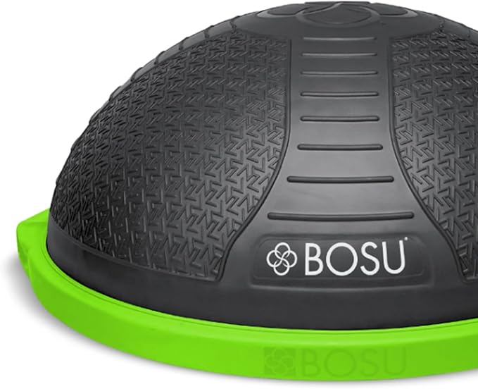 Bosu Half Ball Home Balance Exercise Trainer for Strength and Flexibility Workouts with Built to Last Burst Resistant Material and Hand Pump