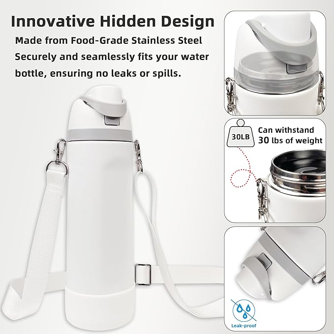 Silicone Boot Set for Owala Water Bottle 24 oz, 32 oz, 40 oz - Includes Non-Slip Sleeve, Shoulder Strap & Handle Strap, Perfect Owala Accessories, Fits Owala Tumbler, Owala FreeSip, Candy Coated