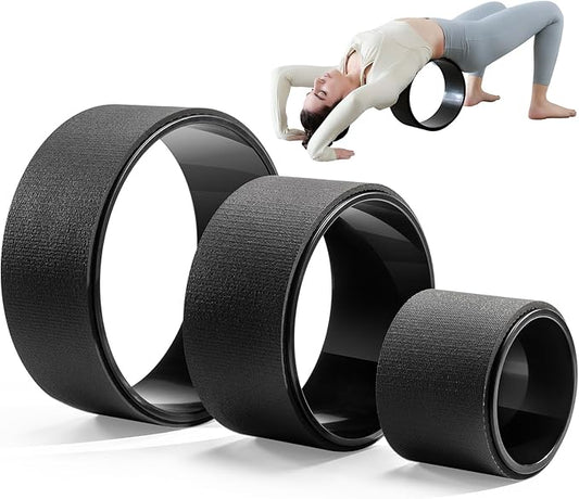 Back Roller, Foam Roller for Neck & Back Pain Relief, Yoga Wheel for Deep Tissue Muscle Massage, High Density Foam Tool for Physical Therapy, Stretching & Exercise(3 Pack)