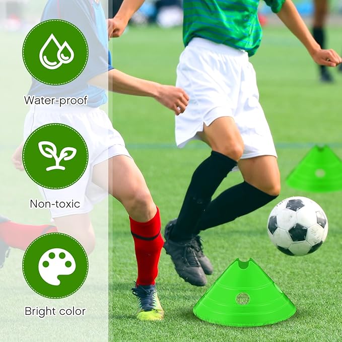 ShinyRelief Jumbo Disc Cones Jumbo Soccer Cones with Mesh Bag Giant Large Agility for Soccer Training Adult Sports